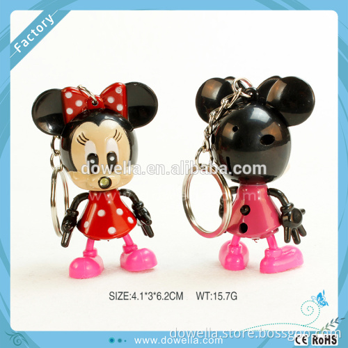 3D plastic disny keychain, cartoon characters keychain